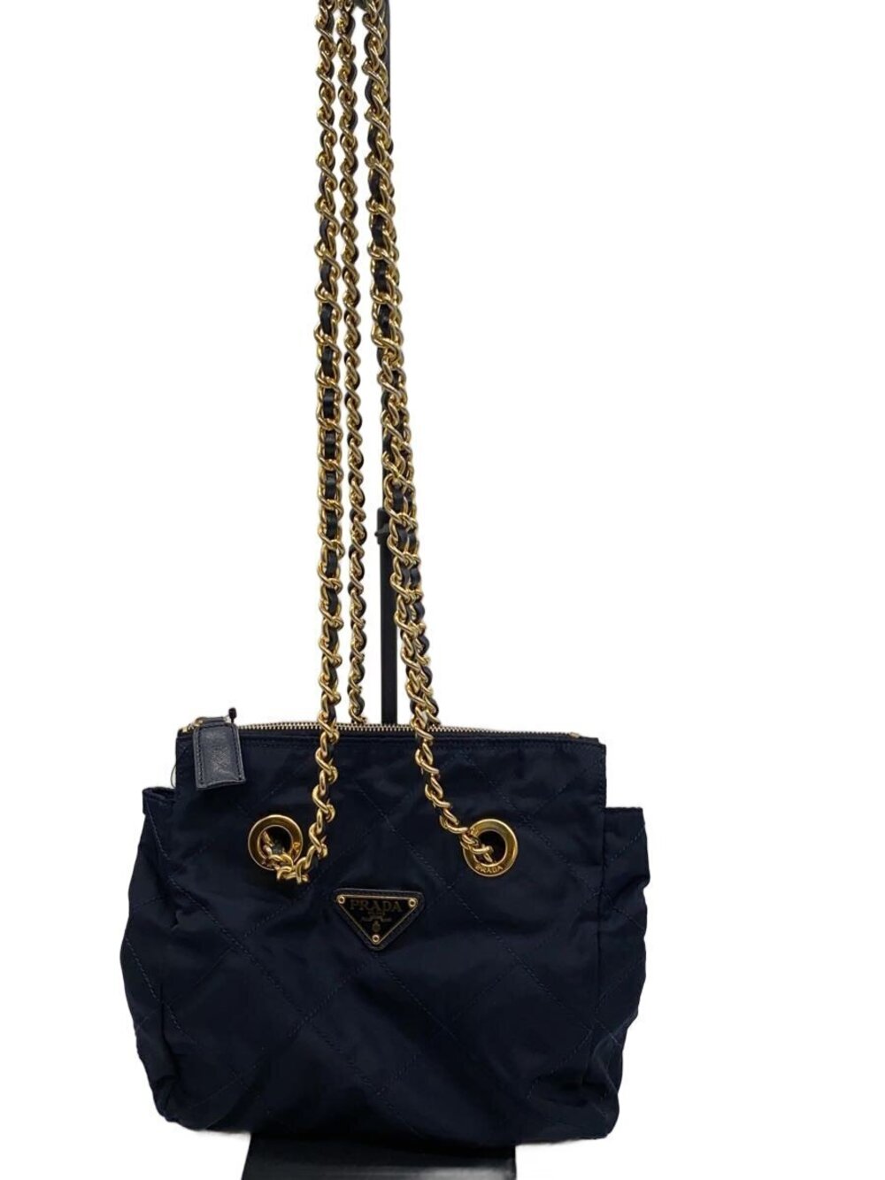 Prada Quilted Chain Shoulder Bag Black